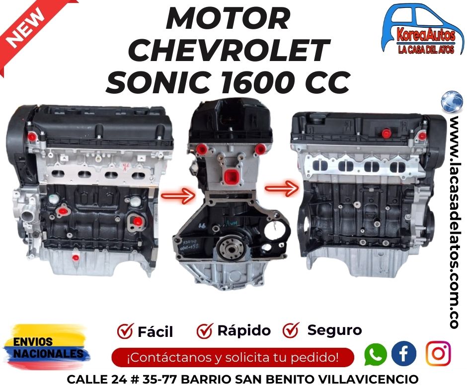 Motor 7/8 Chevrolet Sonic 1.6